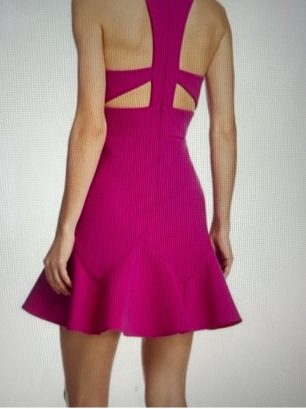 BCBG Fuchsia Cutout Back Mini Dress